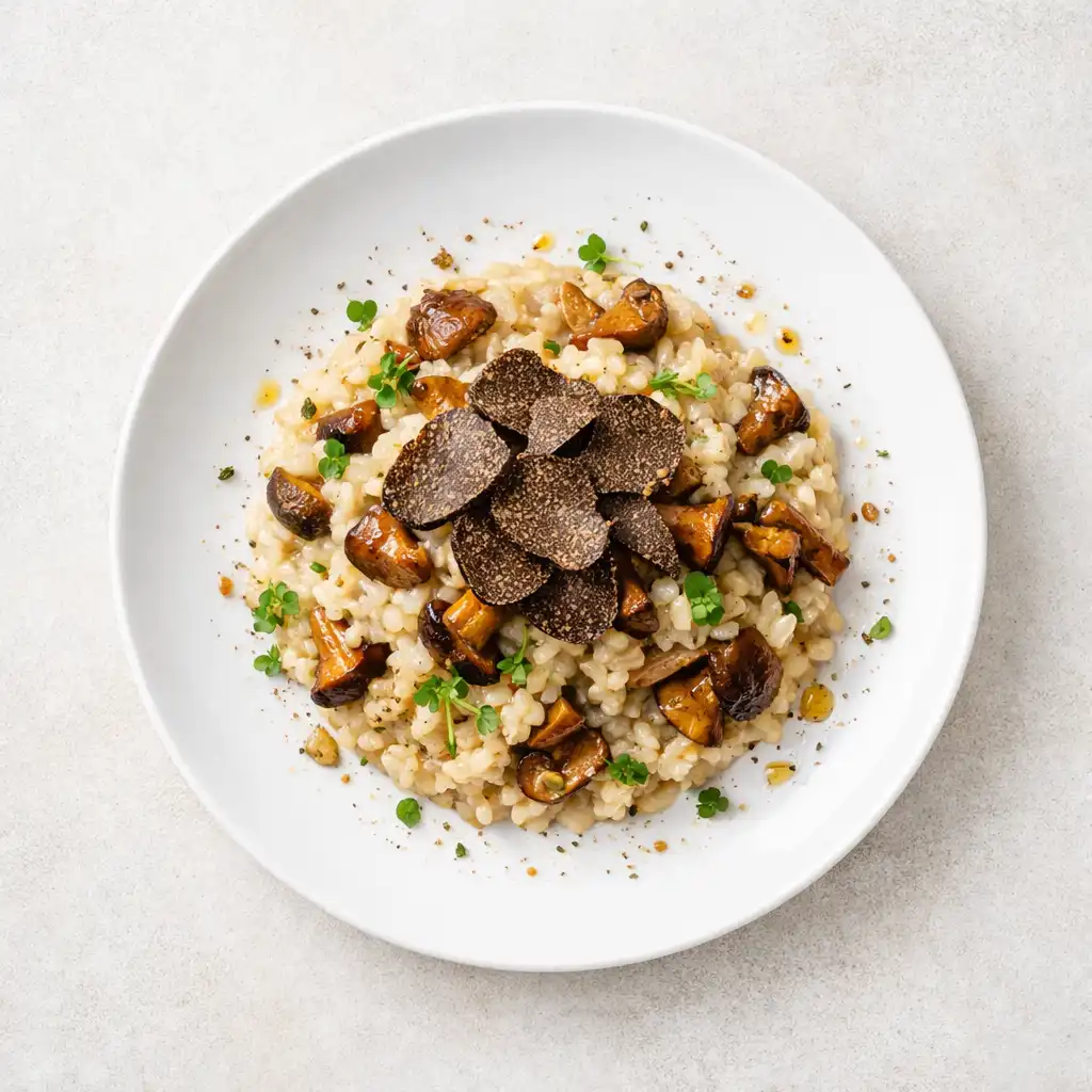 Plat gastronomique présenté dans la galerie